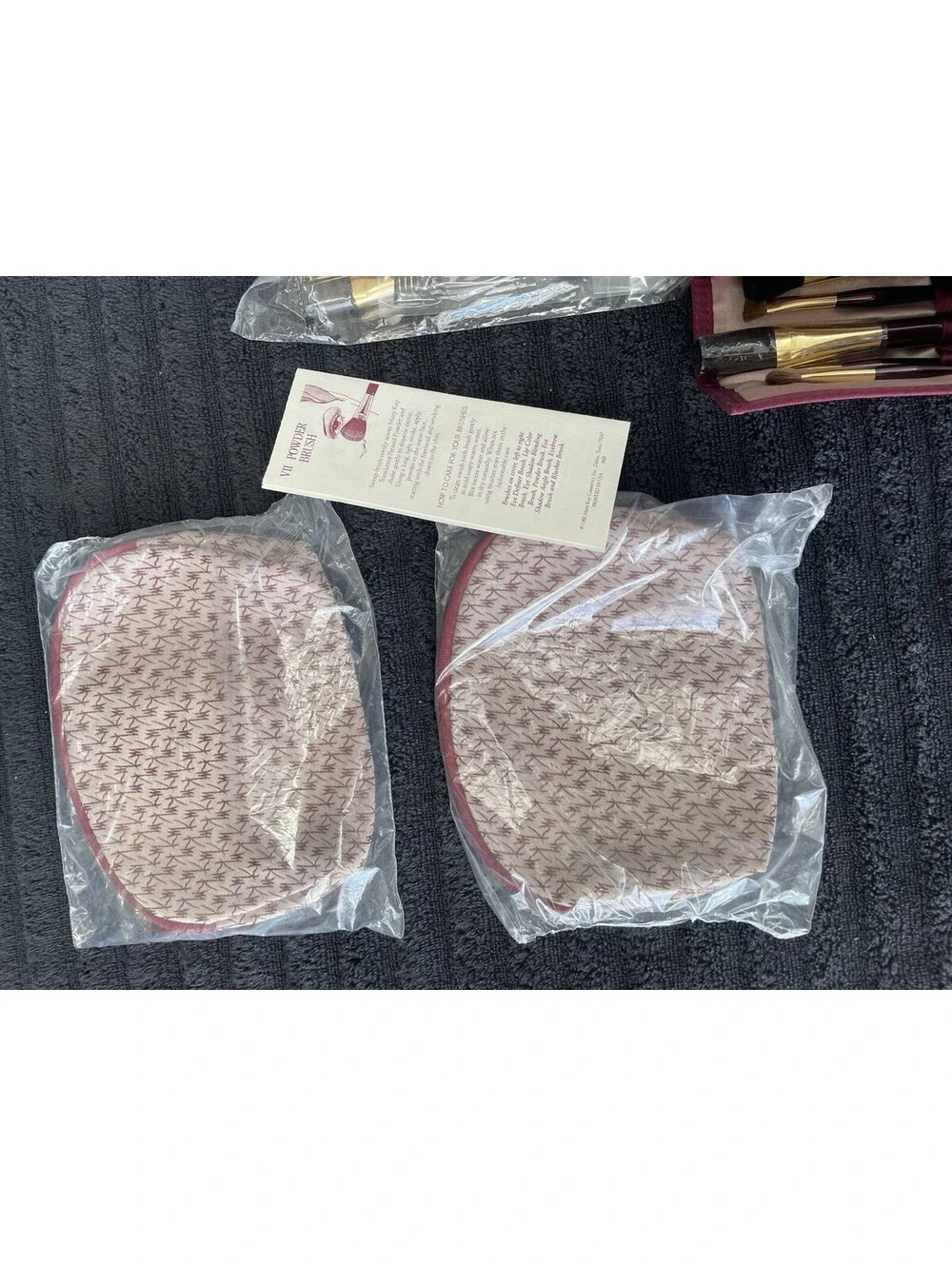 Mary Kay Brush Set Organizer Travel Bag 5 Full Size Brushes Vintage 1981 NOS